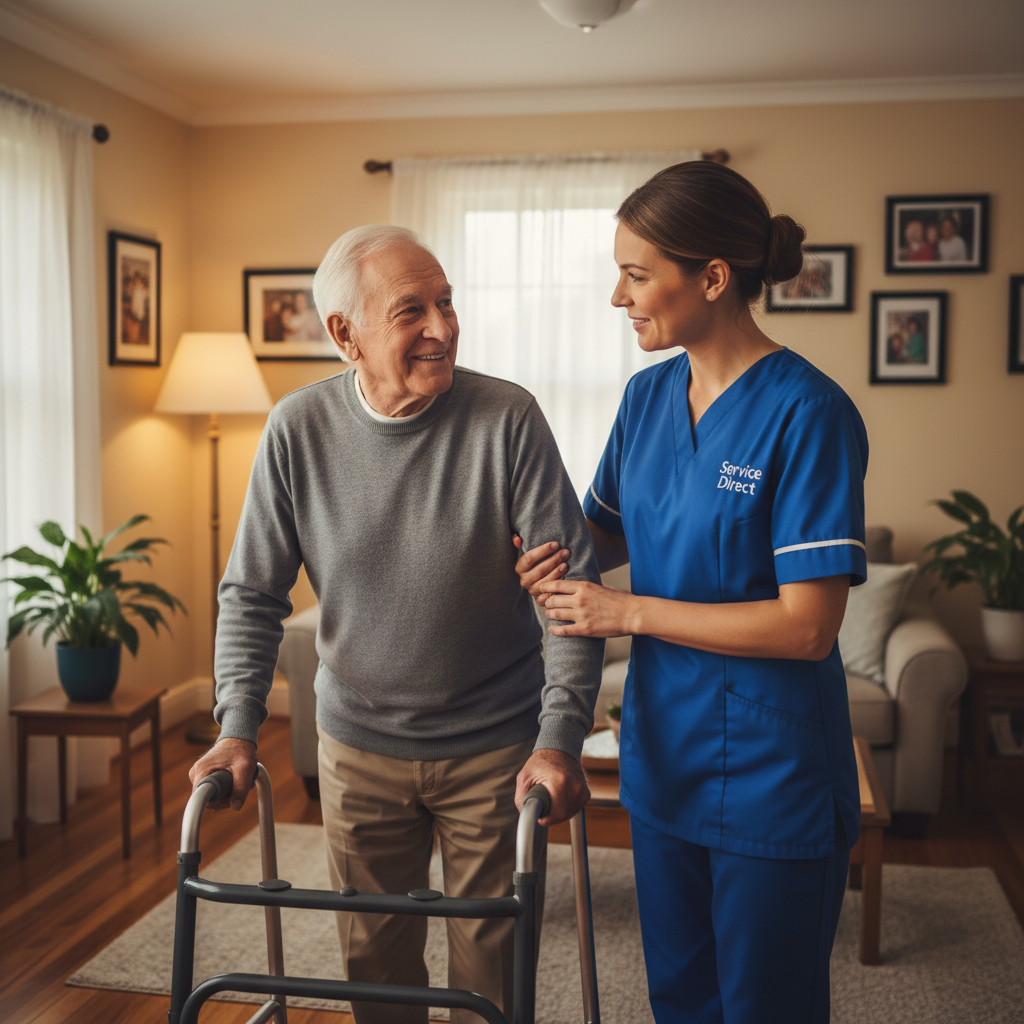Assisted mobility support for elderly person